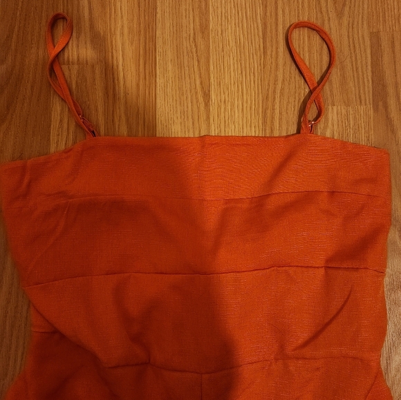 X large (fits more like a large) orange wide leg jumpsuit - Picture 2 of 5